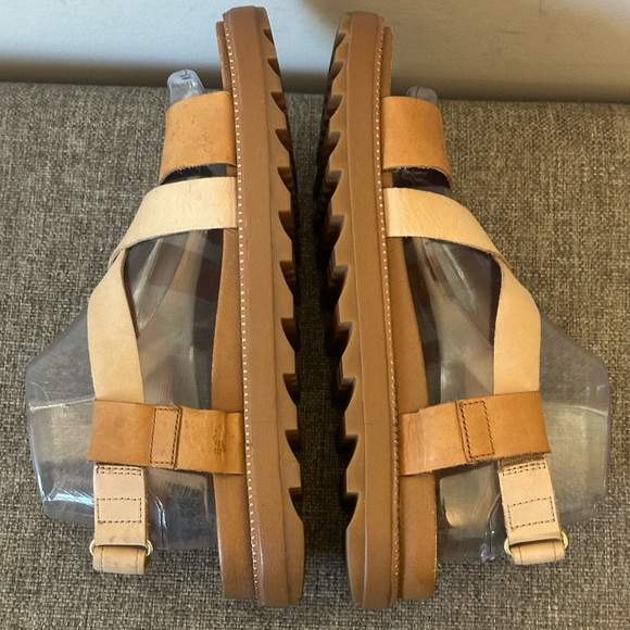 Sorel Roaming Criss Cross Platform sandals Brown Size 9 - Picture 6 of 9